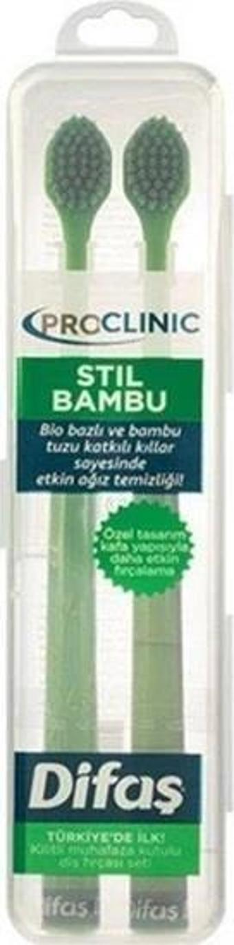 Difaş Proclınıc Stıl Bamboo 1+1 Diş Fırçası Yumuşak