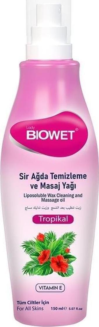 Bıowet Sir Ağda Temizleme Ve Masaj Yağı Tropikal Sprey 150 Ml