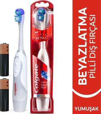 Colgate 360 Optik Beyaz Motorlu Pilli Diş Fırçası Yumuşak