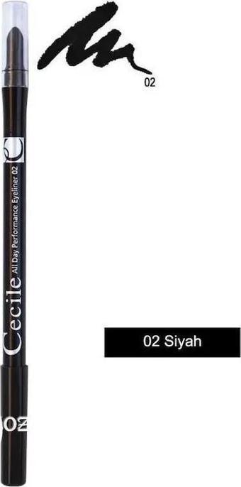 Cecile All Day Performance Eyeliner 02 Black