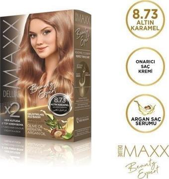 Maxx Deluxe Saç Boyası 8.73 Altın Karamel