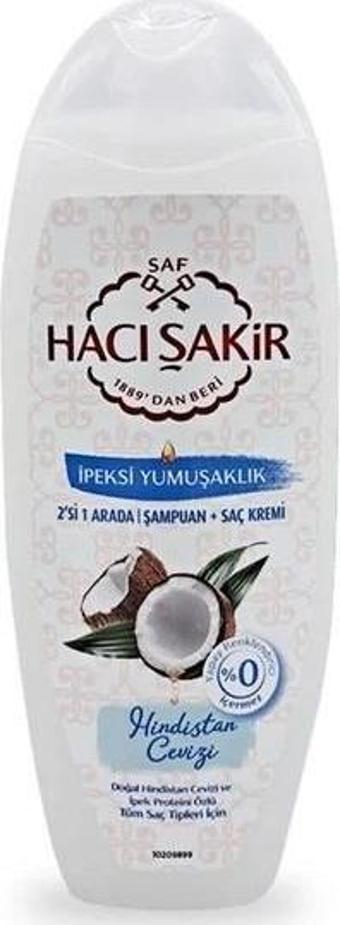 Hacı Şakir Şampuan Hindistan Cevizi Sütü Normal Saçlar 2in1 500 Ml