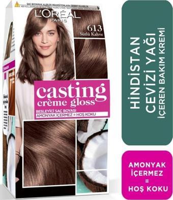 L'Oréal Paris Casting Creme Gloss Amonyaksız Saç Boyası 613 Sütlü Kahve