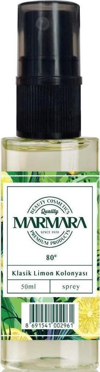 Marmara Klasik Limon Kolonyası Mini Sprey 50 Ml