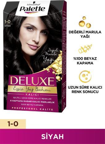 Palette Deluxe Saç Boyası 1-0 Siyah
