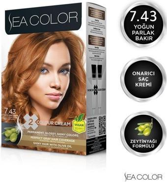 Sea Color Saç Boyası 7/43 Yoğun Parlak Bakır