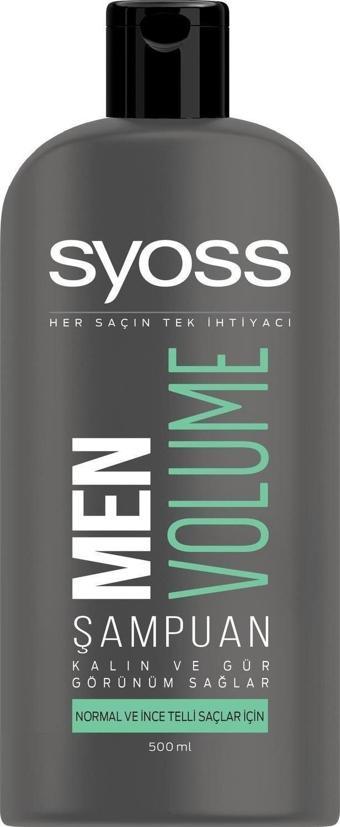 Syoss Men Şampuan Volume Normal Ve İnce Telli Saçlar İçin 500 Ml