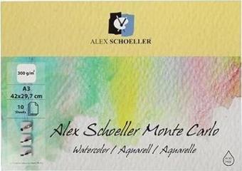 Alex Schoeller A3-300 gr Monte Carlo Watercolor-Aqurell Resim Defteri 10 Yp. ALX-0210