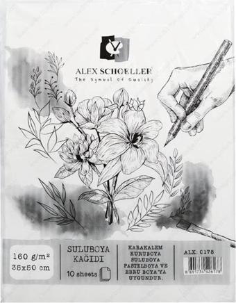 Alex Schoeller Sulu Boya Kağıdı 160 Gram 35 x 50 cm 10'lu ALX-0178