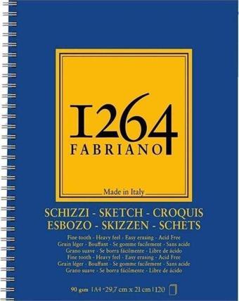 FABRIANO 1264 SCHIZZI A4 - 90 GR - F-1264 ESKİZ DEFTERİ - YAN SPİRALLİ - MİKROPERFORELİ