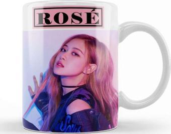 Baskı Dükkanı Blackpink Rose Kupa Bardak Porselen