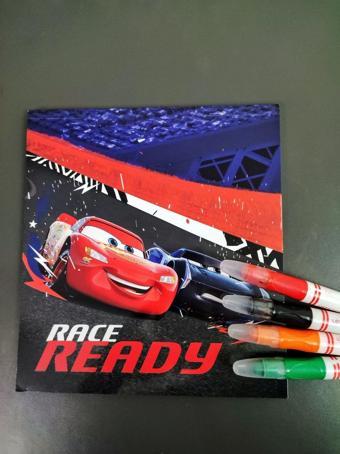 Disney Pixar Cars Lisanslı Çıkartma Boyama Bulmaca Set (2 Parça) 48 Sayfa Boyama + 24 Sayfa Not Defteri