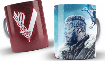Vikings Serisi Baskılı Kupa Bardak Model 4