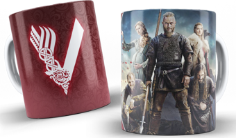 Vikings Serisi Baskılı Kupa Bardak Model 5