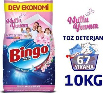 Bingo Matik 10 Kg Mutlu Yuvam Renkli Ve Beyazlar Toz Deterjan