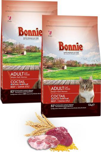 Renkli Taneli Dana Etli Yetişkin Kedi Maması 1,5 Kg X 2