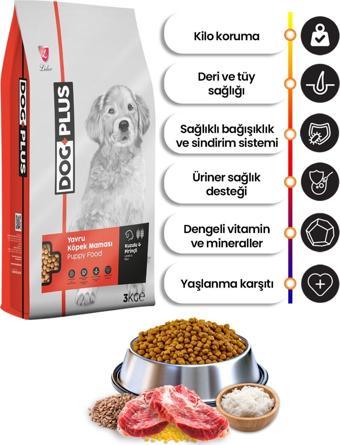 Kuzu Etli Pirinçli Yavru Köpek Maması 3 Kg