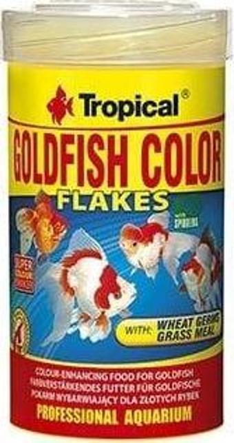 Tropical Goldfish Colour Flakes Japon Balıkları için Pul Balık Yemi 100 Ml 20 Gr