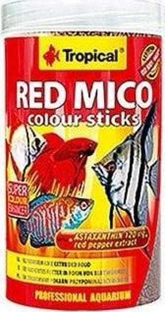 Tropical Red Mico Colour Sticks Kan Kurdu İçerikli Ekstrüde Balık Yemi 250 Ml 80 Gr