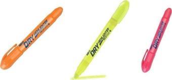 Amos Dry Highlighter Fosforlu Kalem 3 Renk