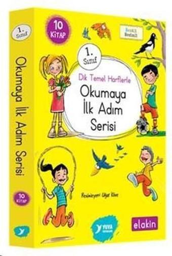 1.Sınıf Dik Temel Harflerle Okumaya İlk Adım Serisi-Yeni Ses Grupları 10 Kitap Takım - Kolektif  - Yuva