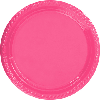 Plastik Tabak 26cm 8li -Pembe-