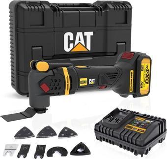 Cat DX41 18Volt/4.0Ah Li-ion Tek Akülü Kömürsüz Profesyonel Çok Amaçlı Devir Ayarlı Raspalama+14 Adet Aksesuar