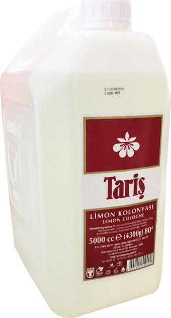 Tariş Limon Kolonyası 80 Derece 5 LT Pet Bidon