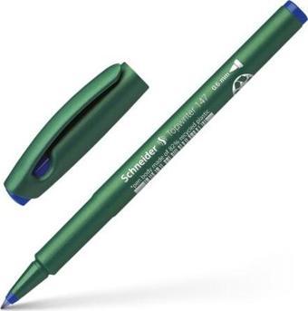 Schneider Fiber Uçlu Tükenmez Kalem Topwriter 147 Mavi 0,6 Mm 1473 (10 Lu Paket)