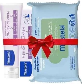 Mustela Vitamin Barrier 1-2-3 Cream 100ml + Kompost Edilebilir Islak Mendil 60 Yaprak