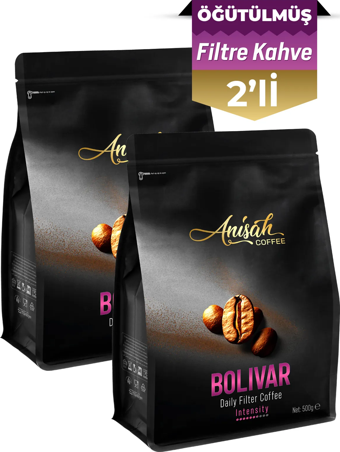 Anisah Coffee Bolivar Öğütülmüş Filtre Kahve 2 X 500 gr