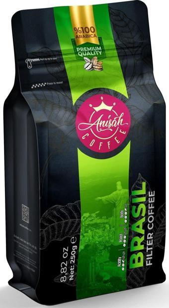 Anisah Coffee Brezilya Santos Çekirdek Filtre Kahve 250 Gram