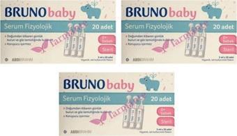 Bruno Baby Serum Fizyolojik 5 ml X 20 Flakon 3 Kutu