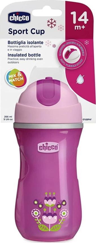 Chicco Isı Yalıtımlı Sport Bardak Pipetli 14 Ay Kız