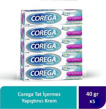 Corega Tat İçermez Yapıştırıcı Krem 40G x 5 Adet