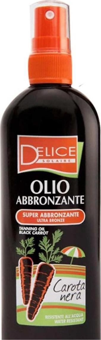 DELİCE Solaire Olio Abbronzante Sprey  Bronzlaştırıcı Siyah Havuç Yağı150 ml - Delice