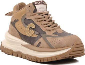 Guja 23K334-1 Camel Bağcıklı Kalın Tabanlı Kadın Sneaker