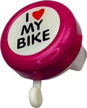 Plus I Love My Bike Metal Sağlam Bisiklet Zili Pembe