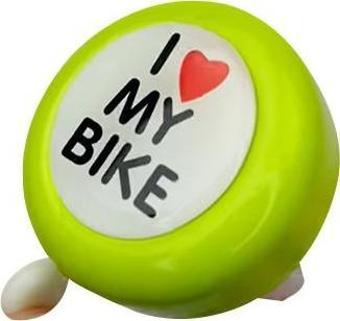 Plus I Love My Bike Metal Sağlam Bisiklet Zili Yeşil