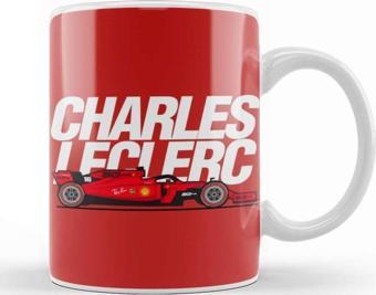 Baskı Dükkanı Charles Leclerc Ferrari Kupa Bardak Porselen