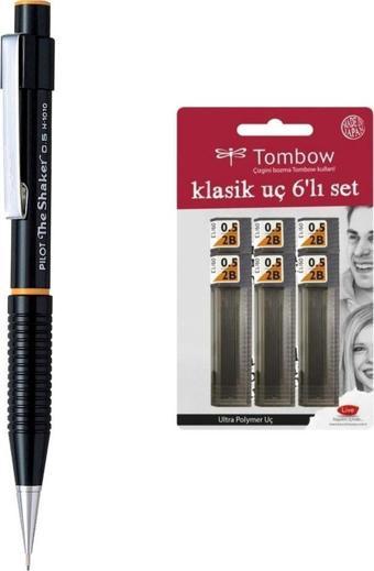 Pilot Versatil Kalem Shaker 0.5 Uç + Tombow 0.5 mm 2b Uç 6 Adet