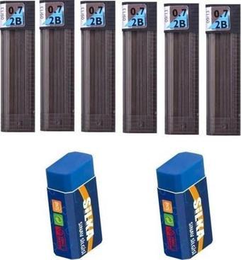 Tombow 2b 0.7 mm Uç 6'lı + Silgi 2'li