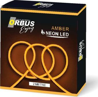 Orbus Neon Şerit Led Amber 2 Metre Usb'Li