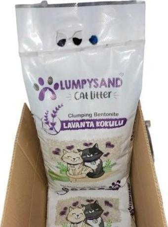 Lumpysand Lavanta Kokulu İnce Grey White Kedi Kumu 10 Lt X 2 Adet