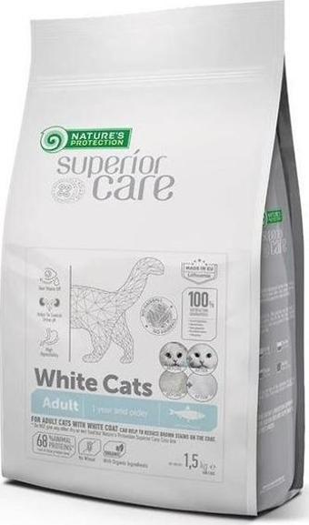 Nature's Protection Beyaz Tüylü Kediler İçin Ringa Balıklı Yetişkin Kedi Maması 1,5 kg