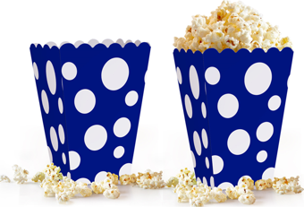 Popcorn Kutusu 10lu -Puanlı Lacivert-