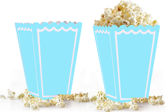 Popcorn Kutusu 8li -Makaron Mavi-