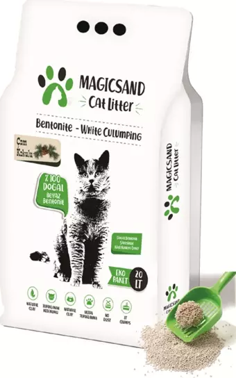 Cat Litter Çam Kokulu Kedi Kumu 20 Lt Ince Tane