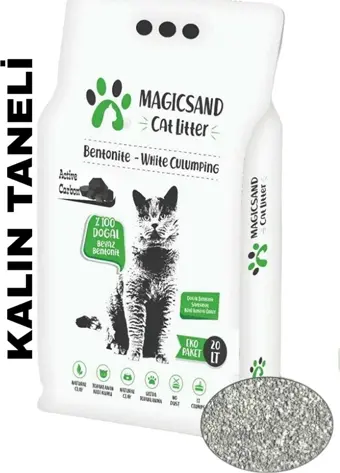 Magic Sand Cat Litter Active Carbon Kedi Kumu Kalın Taneli 20 Lt