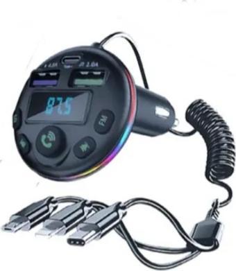 Torima G14 Bluetoot Fm Transmitter Fm Verici 36W Pd Giriş Type C- Microusb -Lightning şarj girişi